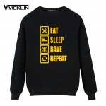 Music DJ Dimitri Vegas Fleece Hoodies Sweatshirt Men Letters Printed Eat Sleep Smash Repeat Cotton Plus Size