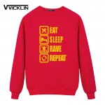 Music DJ Dimitri Vegas Fleece Hoodies Sweatshirt Men Letters Printed Eat Sleep Smash Repeat Cotton Plus Size