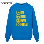 Music DJ Dimitri Vegas Fleece Hoodies Sweatshirt Men Letters Printed Eat Sleep Smash Repeat Cotton Plus Size