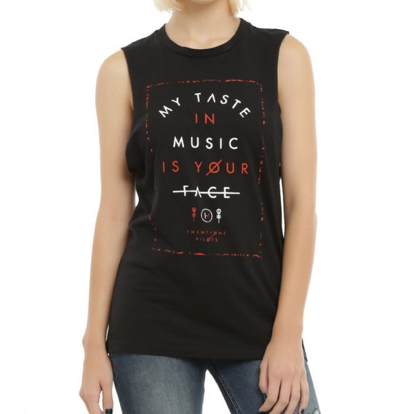 Music band twenty one pilot girls T-shirt sleeveless hip hop fashion design slim casual popular T-shirt tank