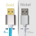 MyGeek 4.0 mm Nylon USB Cable For iPhone 5 s 5s 6s 6 7 Plus Mobile Phone cable Data Sync 5v 2a Charger 2m 3m Wire for ios 9 10