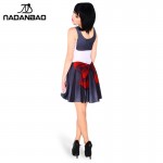 NADANBAO Winter Women Skater Dress Sailor Moon Lovely Dresses Sexy Sleeveless Siamese Pleated Dress Short Women Clothing