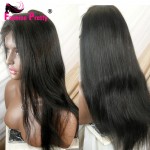 NEW High Ponytail Virgin Brazilian Silky Straight Full Lace Wig Glueless Long Straight Full Lace Human Hair Wigs For Black Women