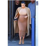 NEW Stylish Kim Kardashian Dress 2017 Women 2 Piece Bandage Nude Dress Vestido Feminino Long Sleeve Bodycon Prom Party Vestidos