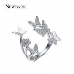 NEWBARK Lovely Ladies Butterfly Ring Rose Gold Color Open Rings For Women With Top Quality Cubic Zirconia Stone Jewelry Gifts