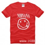 NIRVANA Smiley Face KURT COBAIN rock T Shirt Tshirt 2016 Mens Men Cotton T-shirt Camisetas Hombre