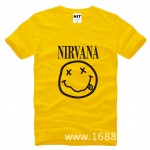 NIRVANA Smiley Face KURT COBAIN rock T Shirt Tshirt 2016 Mens Men Cotton T-shirt Camisetas Hombre