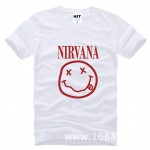 NIRVANA Smiley Face KURT COBAIN rock T Shirt Tshirt 2016 Mens Men Cotton T-shirt Camisetas Hombre