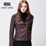 Naked Zebra New Autumn Jacket PU Leather Full Sleeve Solid Color Locomotive Wind Jackets Cool Turn-Down Collar Leather Coats