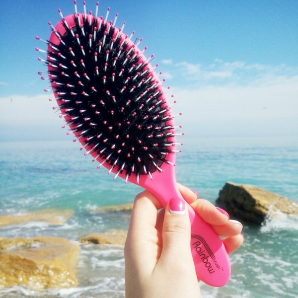 Natural Boar Bristle Hairbrush with Nylon Women Wet Hair brush Barber Scalp Massage Comb Antistatic hair brush