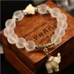 Natural matte crystal bracelets for women fashion super sweet elephant women bracelet wholesale retail 048