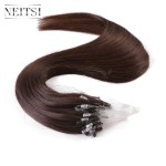 Neitsi 16" 20" 24" 1g/s 50g 100g Micro Loop Ring Links Beads Human Hair Straight Extensions 100% Indian Virgin Remy Hair Piece