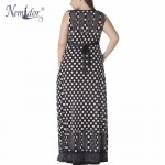 Nemidor Hot Sales Women Casual Sleeveless Sexy V-neck Party Long Dress Elegant Plus Size 7XL Patchwork Vintage Dress