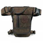 New  Men's  Canvas Hip Belt Bum Fanny Pack Waist Thigh Leg Drop Bag Military  Riding Motorcycle  Messenger Shoulder Bag