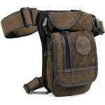 New  Men's  Canvas Hip Belt Bum Fanny Pack Waist Thigh Leg Drop Bag Military  Riding Motorcycle  Messenger Shoulder Bag