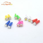 New 10X T5 5050 1SMD Wedge Dashboard Led 74 White Red Blue Green Yellow Pink Car Auto Light Interior Dashboard Bulb Lamps DC 12V