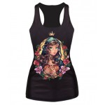 New 2015 women summer 3d vests The Little Mermaid vest Ariel Sailor Moon Cartoon print camisole Sexy fashion punk tank tops