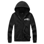 New 2016 Fashion Winter Black Sweatshirt Thick Zipper Hoodies Hip Hop Skrillex Rock Band Cool Mens Jackets And Coats Brand