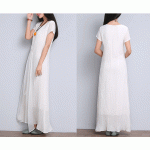 New 2016 Summer Women Cotton Linen loose long Dress elegant China Style maxi dress embroidery chiffon patchwork longos vestidos