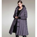 New 2016 Winter  Women Luxury Parkas Female Jacket Medium Long Loose Duck Down Thick Hooded Warm Outerwear Overcoat High Quality