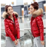 New 2016 Winter Women's Parka Short Luxury White Duck Down Jacket Thicken Female Black Red Coat Outerwear Clothes High Quality