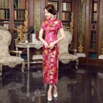 New Arrival Black Chinese National Trend Satin Cheongsam Vintage Long Qipao Oversize S M L XL XXL XXXL