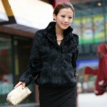 New Arrival Black&White High Quality Fashion Lady Faux Fur Artificial Fur Coat  Elegant Women Full Sleeve Mandarin Collar Coat