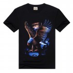 New Arrival Fashion Men's T-shirt Pattern Summer Cotton Short-sleeve 3D Tiger Wolf Eagle Man T Shirt Men Tops Plus Size Shirts