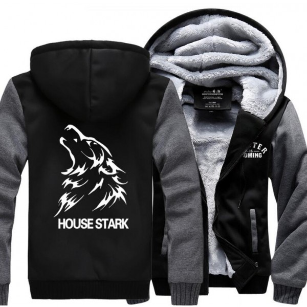 New Arrival Game of Thrones men hoodie 2016 winter fleece men sweatshirt fashion casual hip hop House Stark men hooded plus size