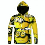 New Autumn 3D Hoodie For Women Men Minions/Joker/Pikachu/Chesire Cat/Statue of Liberty Printed Sweatshirt With Hood Plus size