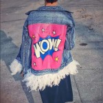 New Brand Sexy Feathers Patchwork Cartoon Letter Denim Jacket Russian Women Short Jacket