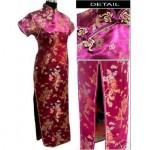 New Burgundy Chinese Women's Traditional Long Dress Silk Satin Qipao Cheongsam Top Size S M L XL XXL XXXL 4XL 5XL 6XL J3092