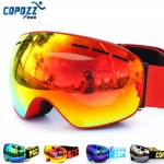 New COPOZZ brand ski goggles double layers UV400 anti-fog big ski mask glasses skiing men women snow snowboard goggles GOG-201