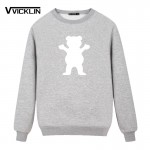 New Fashion Grizzlies Fleece Hoodies Sweatshirt Men Hip Hop Men Skateboard Long Sleeve Cotton casual men's Plus Size