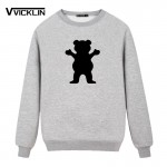 New Fashion Grizzlies Fleece Hoodies Sweatshirt Men Hip Hop Men Skateboard Long Sleeve Cotton casual men's Plus Size