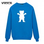 New Fashion Grizzlies Fleece Hoodies Sweatshirt Men Hip Hop Men Skateboard Long Sleeve Cotton casual men's Plus Size