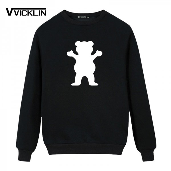 New Fashion Grizzlies Fleece Hoodies Sweatshirt Men Hip Hop Men Skateboard Long Sleeve Cotton casual men's Plus Size