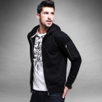 New Fashion Mens Hoodies Brand Clothing Thick Black Zipper Sweatshirt Male Jackets Clothes Tracksuits Sportswear