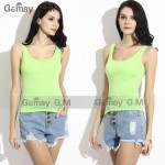 New Fashion Summer Women Tanks Tops Candy Color Casual Sleeveless O-neck Woman's Tank Tees Solid Sexy Vest Plus size