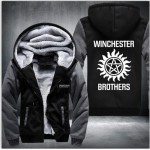 New Fashion winter Zip Hoody Saving People black Things Hooded Jacket Thick Coat hoodie men Winchester Brothers fleece clothes