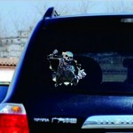 New Funny Car Sticker  Skull Car Hoods Trunk Thriller Rear Window Decal Car Decal Covers Waterproof Car Styling