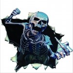 New Funny Car Sticker  Skull Car Hoods Trunk Thriller Rear Window Decal Car Decal Covers Waterproof Car Styling