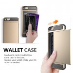 New Hybrid Tough Capa Case For Apple iphone 5 5S SE / 6 6S 7 Plus Slider Card Holder Wallet Armor Phone Back Cover for iphone 7