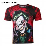 New Joker Poker 3D Funny Print T Shirt Men Fashion Top Summer T-shirts Quick Dry Male Tee Quality Camisetas Homme ZOOTOP BEAR