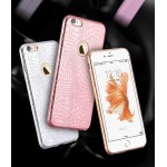 New Luxury Crocodile Snake Print Plating Case For iPhone 7 6 6s 4.7" Plus 5 5S SE Ultra Thin TPU Soft Silicone phone Back Cover