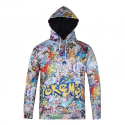 New Men 3D Hoodies Pokemon Go Printed Casual Sweatshirt With Hood Hot Cartoon Street Clothes For Autumn Winters