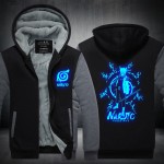 New Naruto Hoodie Anime Uchiha Sasuke Cosplay Uzumaki Naruto Jacket Men Thick Zipper Luminous Sweatshirts USA EU size Plus size