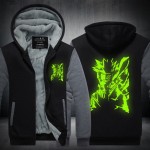 New Naruto Hoodie Anime Uchiha Sasuke Cosplay Uzumaki Naruto Jacket Men Thick Zipper Luminous Sweatshirts USA EU size Plus size