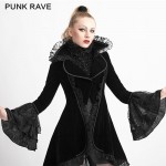 New Punk Rave Black gothic jacket Rock cosplay Kera Steampunk Sexy women Coat y2