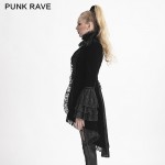 New Punk Rave Black gothic jacket Rock cosplay Kera Steampunk Sexy women Coat y2